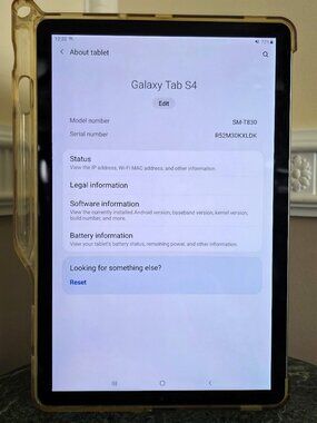 Excellent SamsungGalaxy TabS4 SM-T830 10.5 WiFi White 64GB 4GB 4Cases Bundle